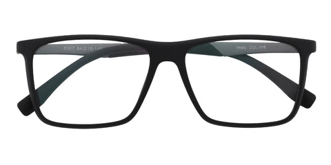 Men's Classic Rectangle Black & Gunmetal Eyeglasses