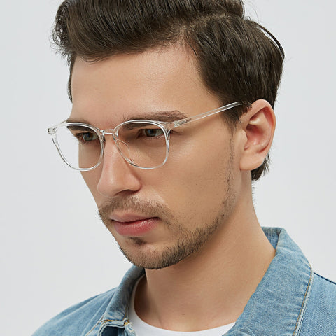Asheville Fashion Round Crystal Clear Eyeglasses