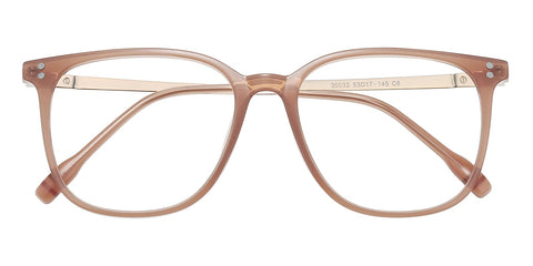 Classic Square Brown/Golden TR90 Eyeglasses