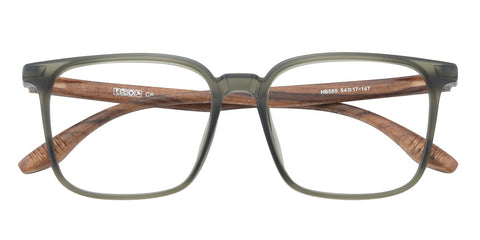 Kansas Rectangle Green/Brown Eyeglasses